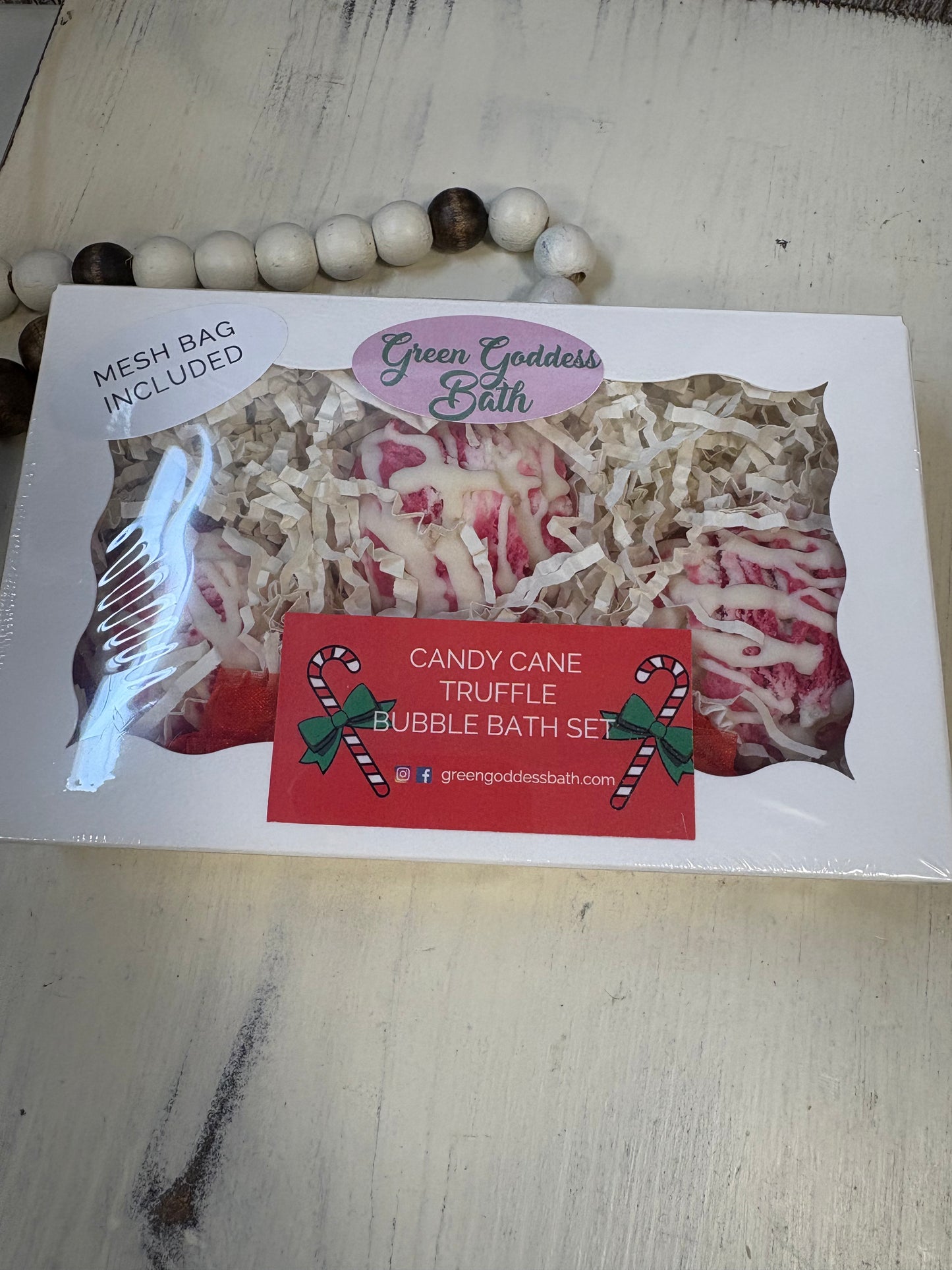 Gift Set of 3 Candy Cane Truffle Bubble Scoops