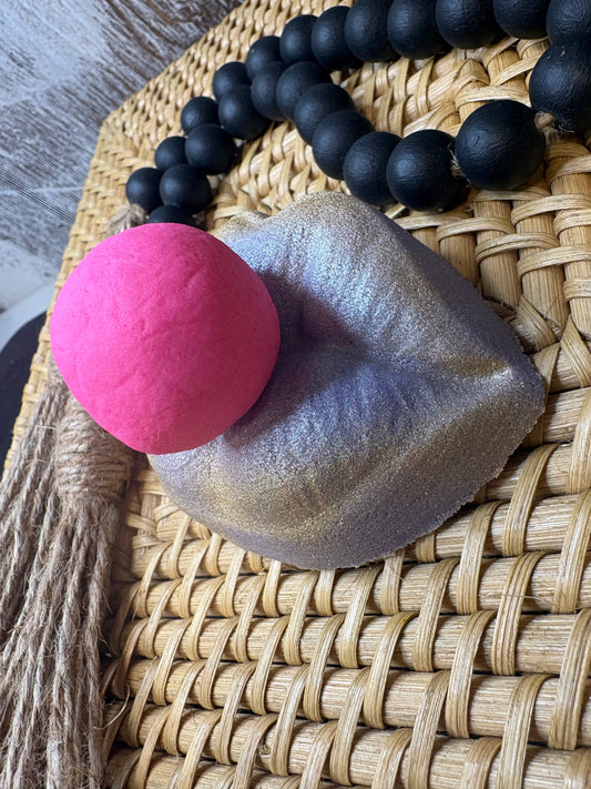 Blowing a Bubble Bath Bomb