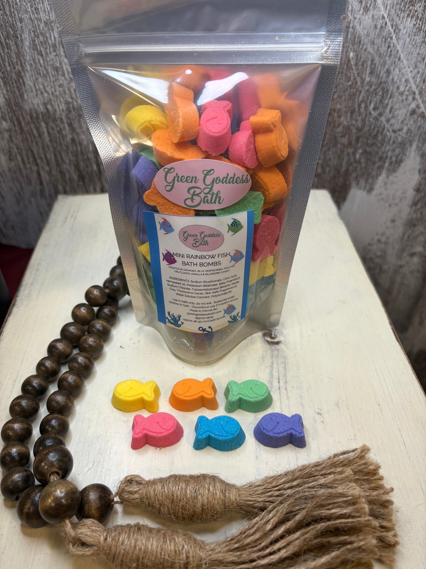 Mini Fish Bath Bombs Rainbow Colors