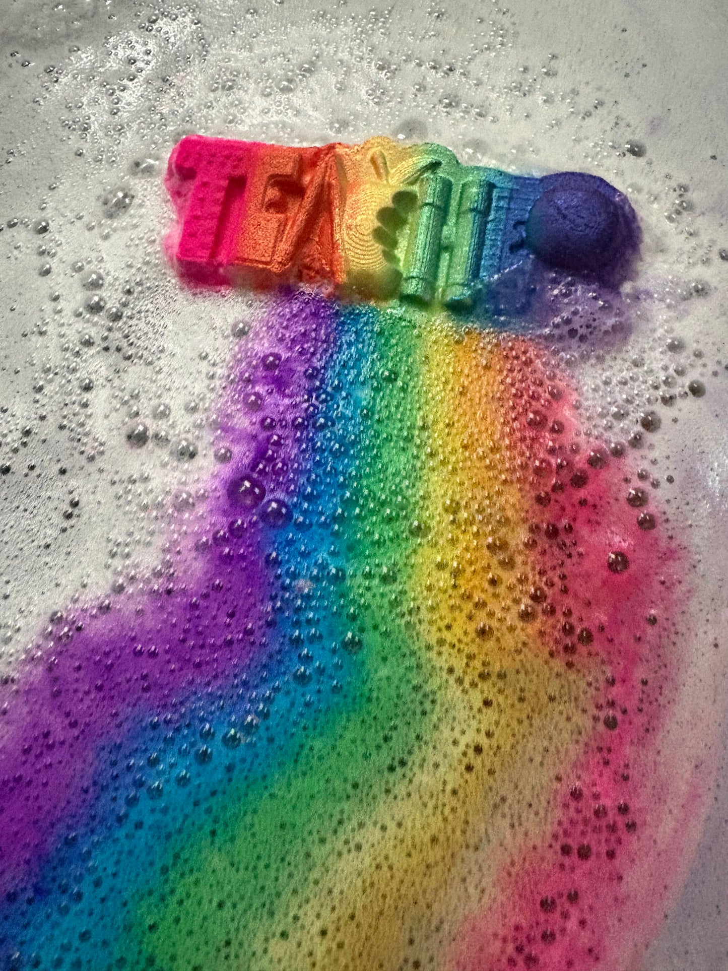 Teacher Rainbow Bath Bomb