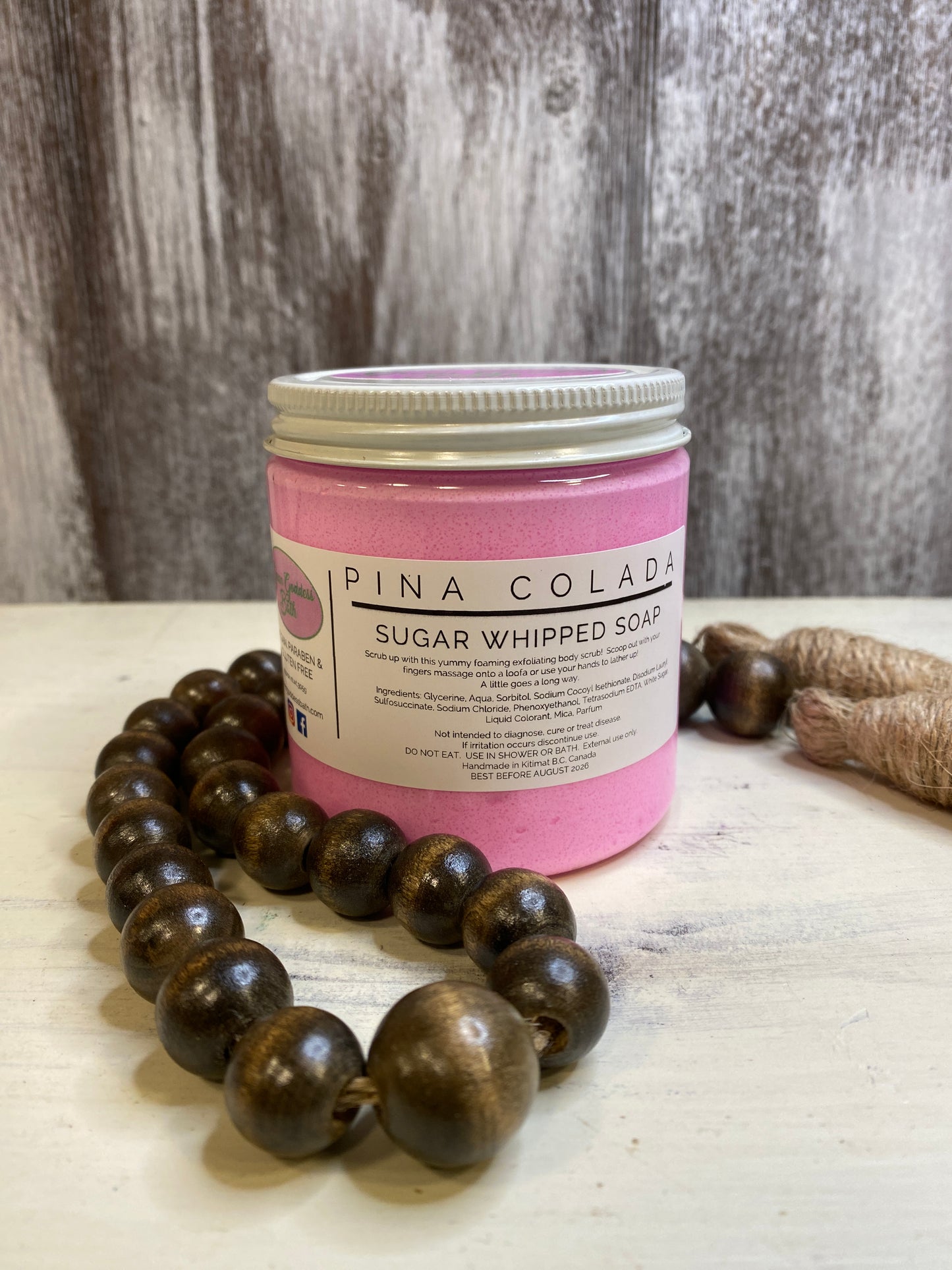 Pina Colada Sugar Whipped Soap Scrub