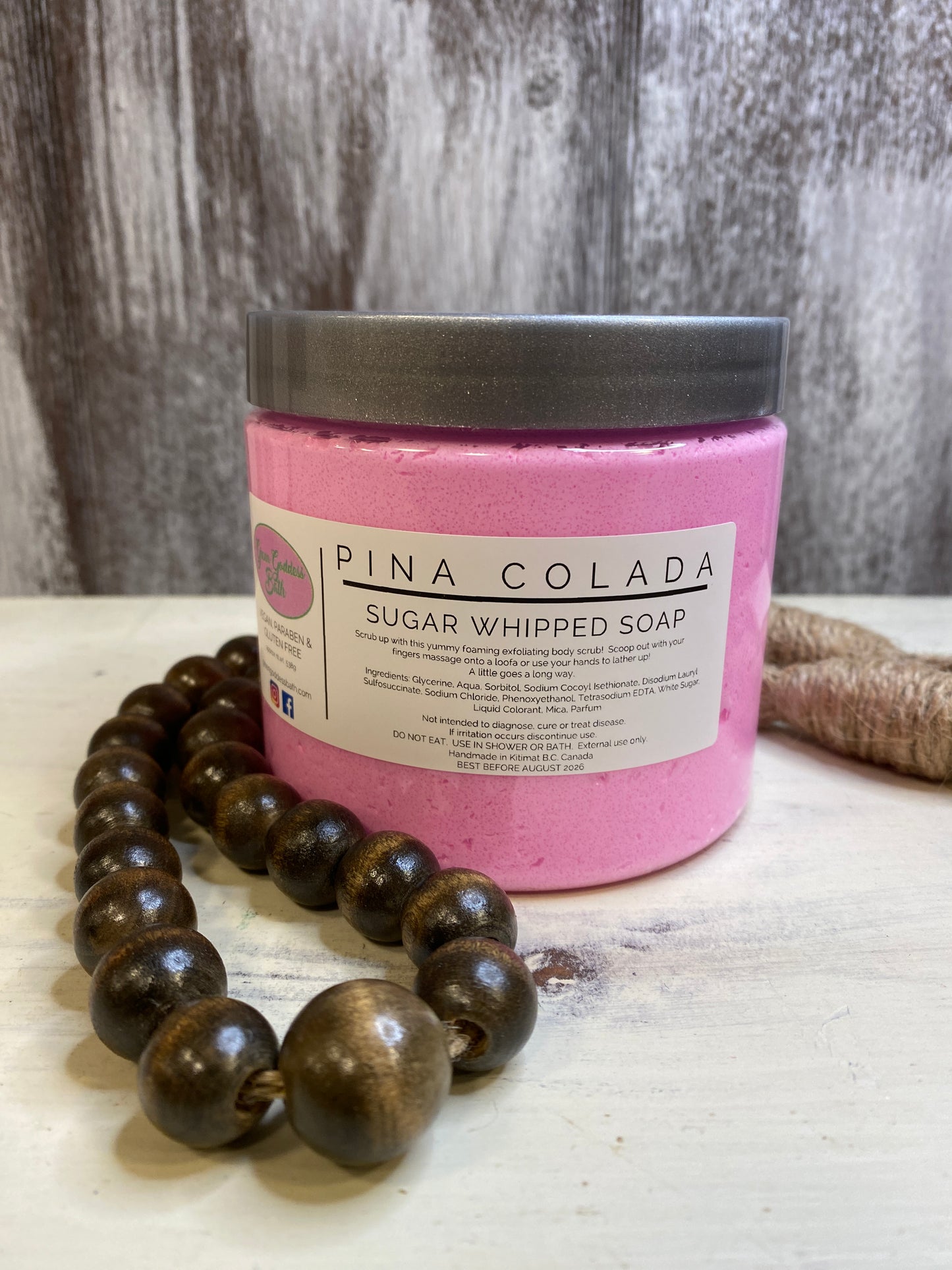 Pina Colada Sugar Whipped Soap Scrub