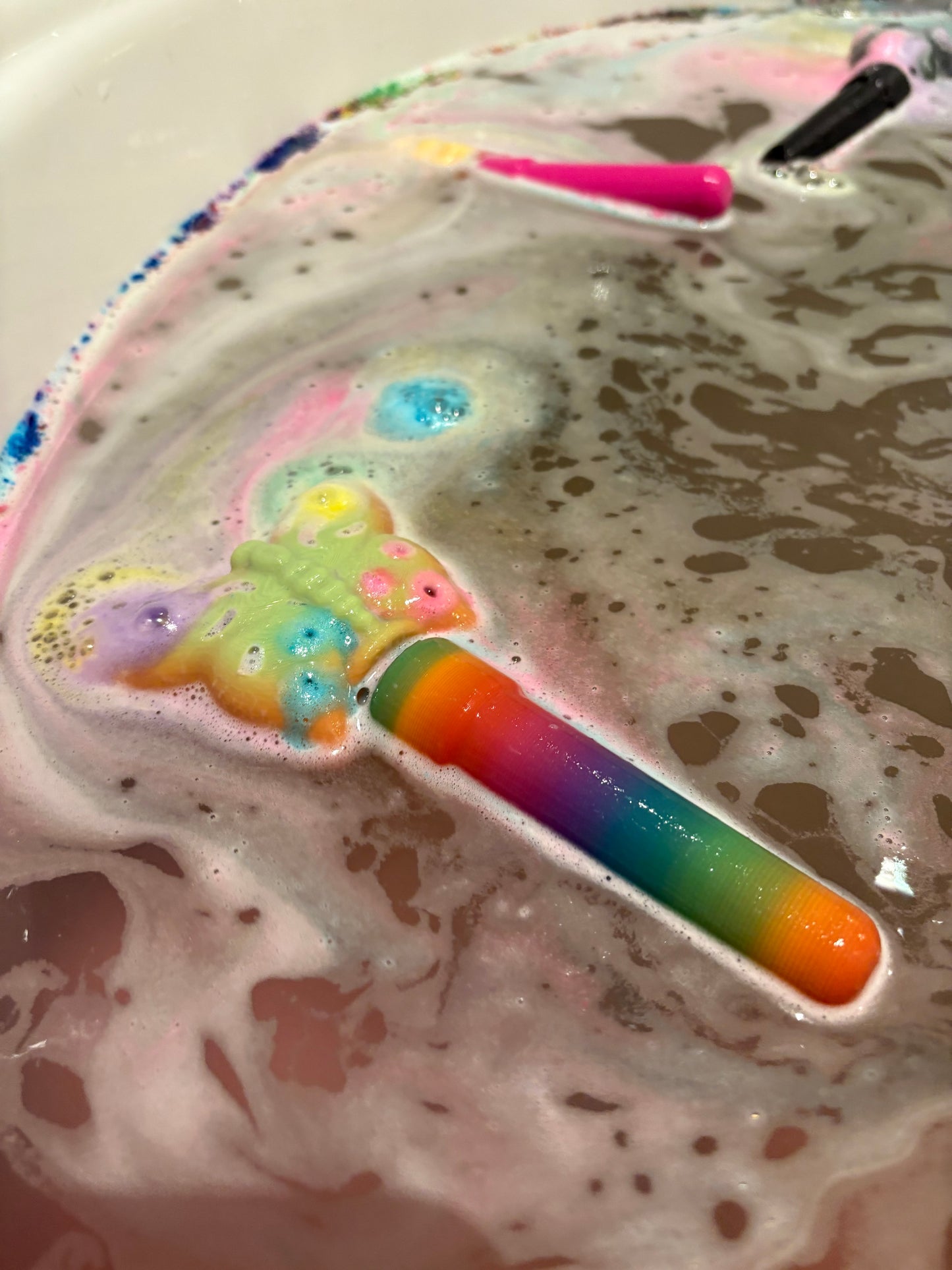 Bath Wand Refill Bath Bombs LOADED with fun color (unscented)