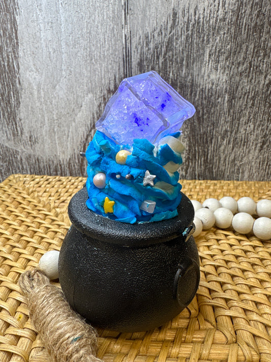 Cauldron Bath Bomb & Bubble Bath Frosting on Top (flashing cube) UNSCENTED