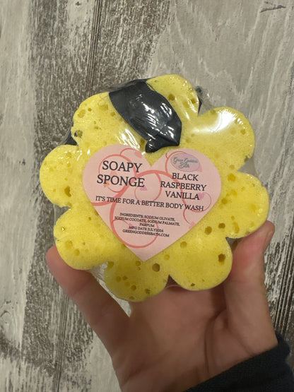 Flower Soap Sponge - Black Raspberry Vanilla