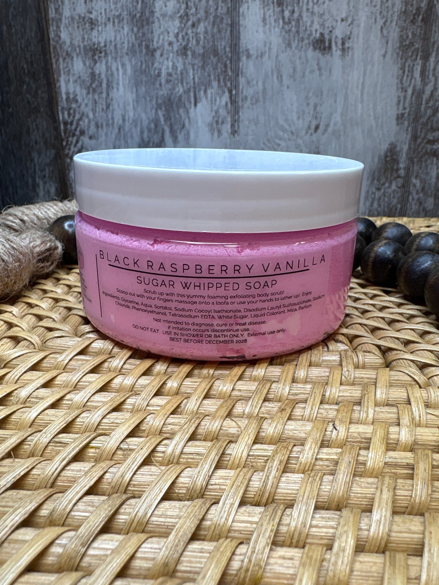 Black Raspberry Vanilla Sugar Whipped Soap Scrub