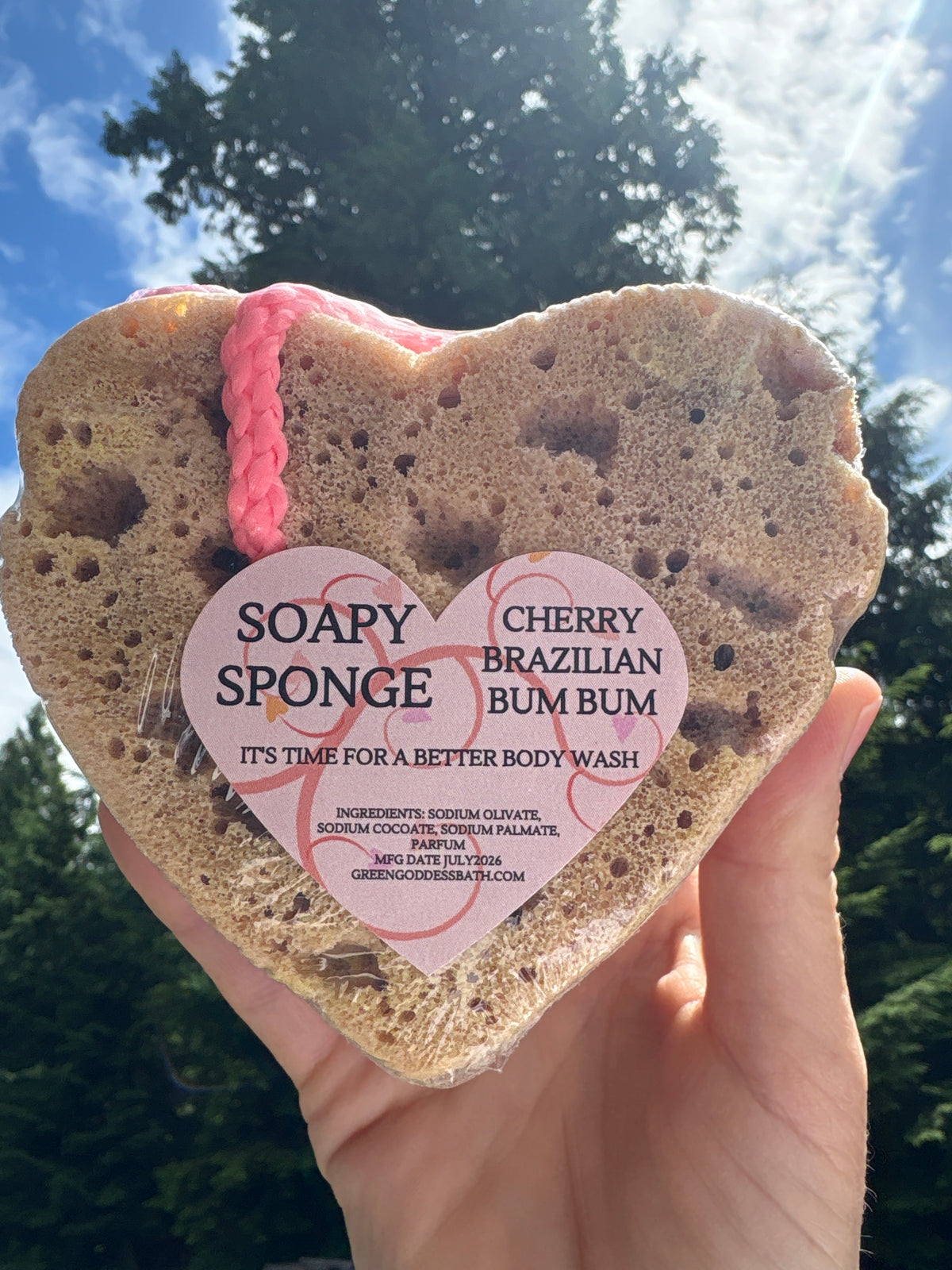 Soapy Sponge Heart - Choose your scent