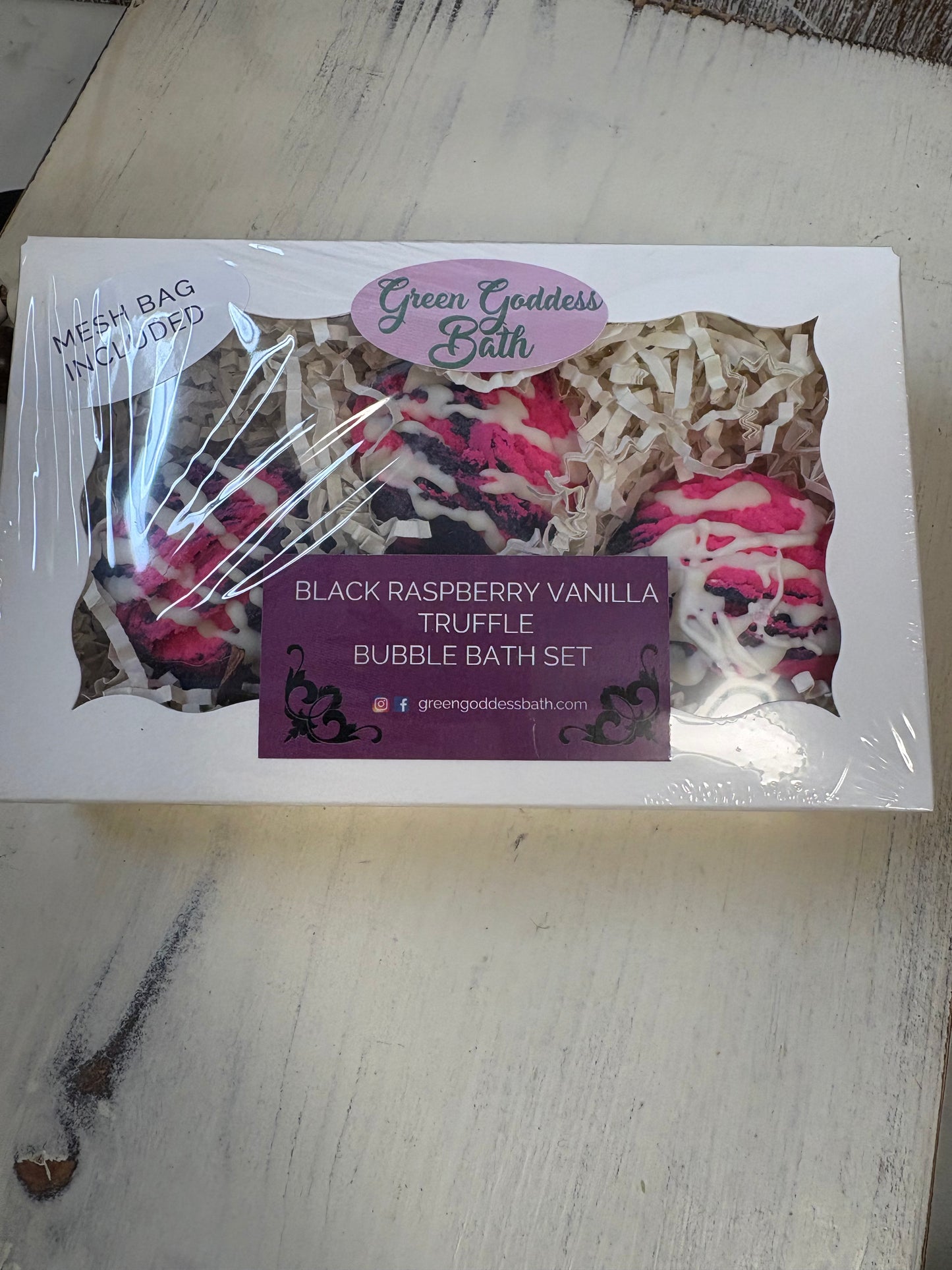 Gift Set of 3 Black Raspberry Vanilla Truffle Bubble Scoops