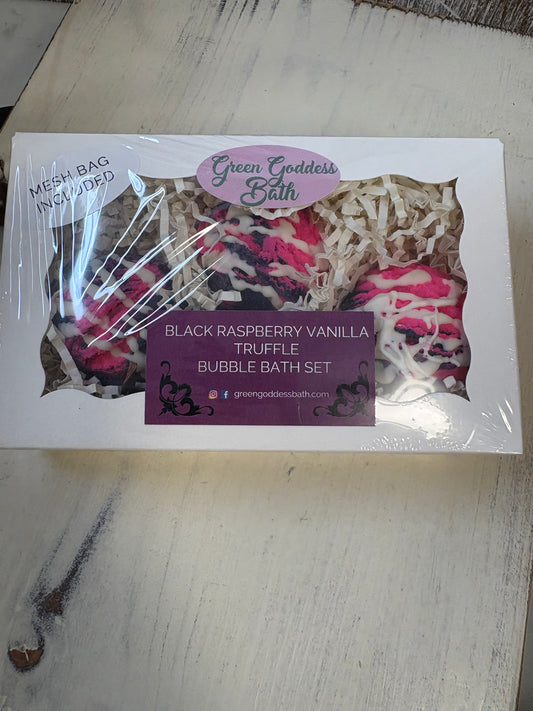 Gift Set of 3 Black Raspberry Vanilla Truffle Bubble Scoops