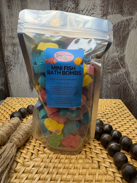 Mini Fish Bath Bombs Rainbow Colors