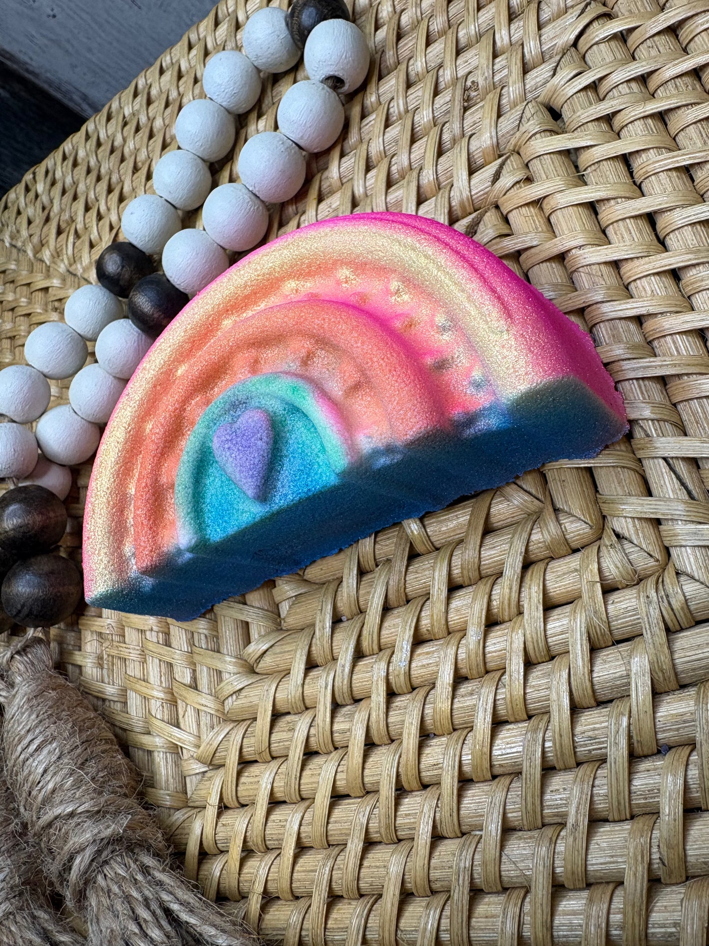 Heart Rainbow Bath Bomb