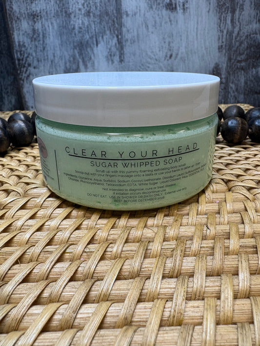 Clear Your Head Sugar Whipped Soap Scrub