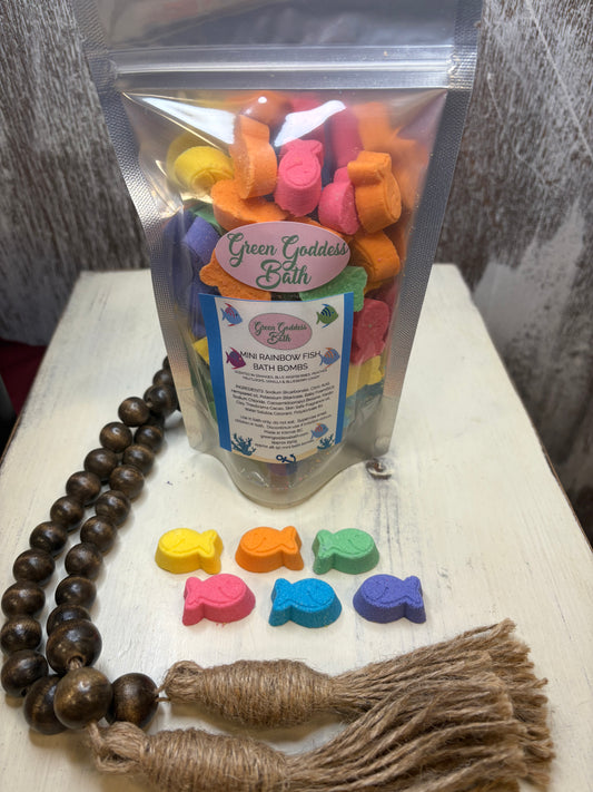 Mini Fish Bath Bombs Rainbow Colors