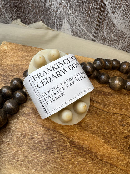 Cedar wood & Frank Exfoliating Massage Bar Soap