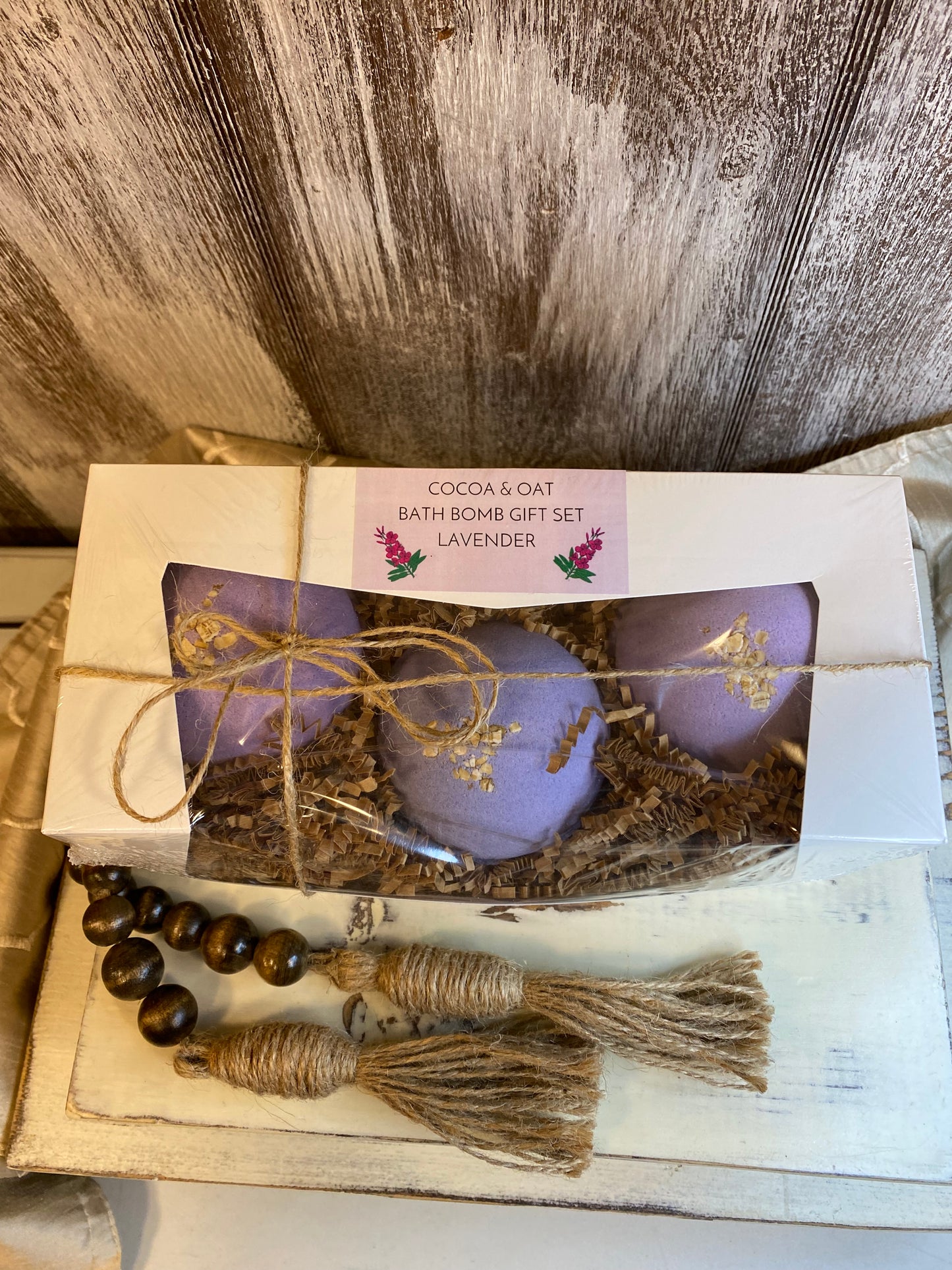 Gift Set - Cocoa Butter & Oat Bath Bomb Lavender