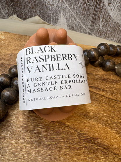 Black Raspberry Vanilla Castile Massage Bar Soap