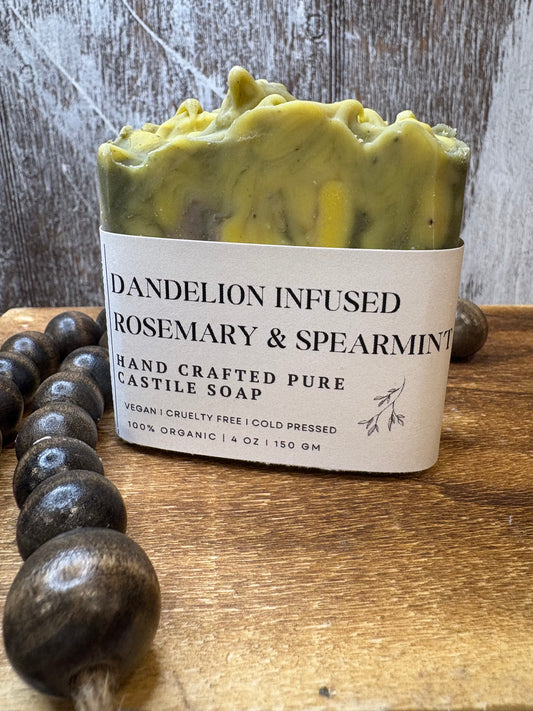 Dandelion Rosemary & Spearmint Castile Bar Soap