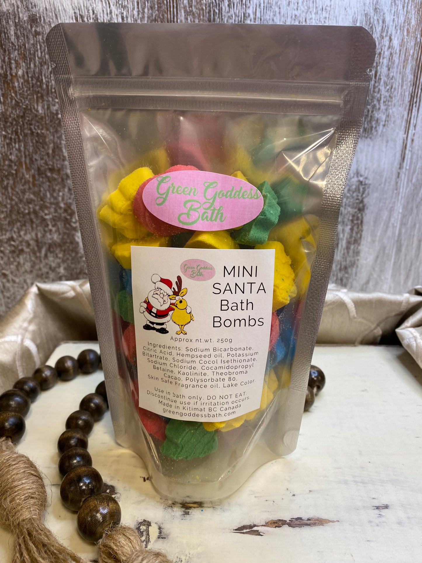 Bag of Mini Santa & Tree Bath Bombs