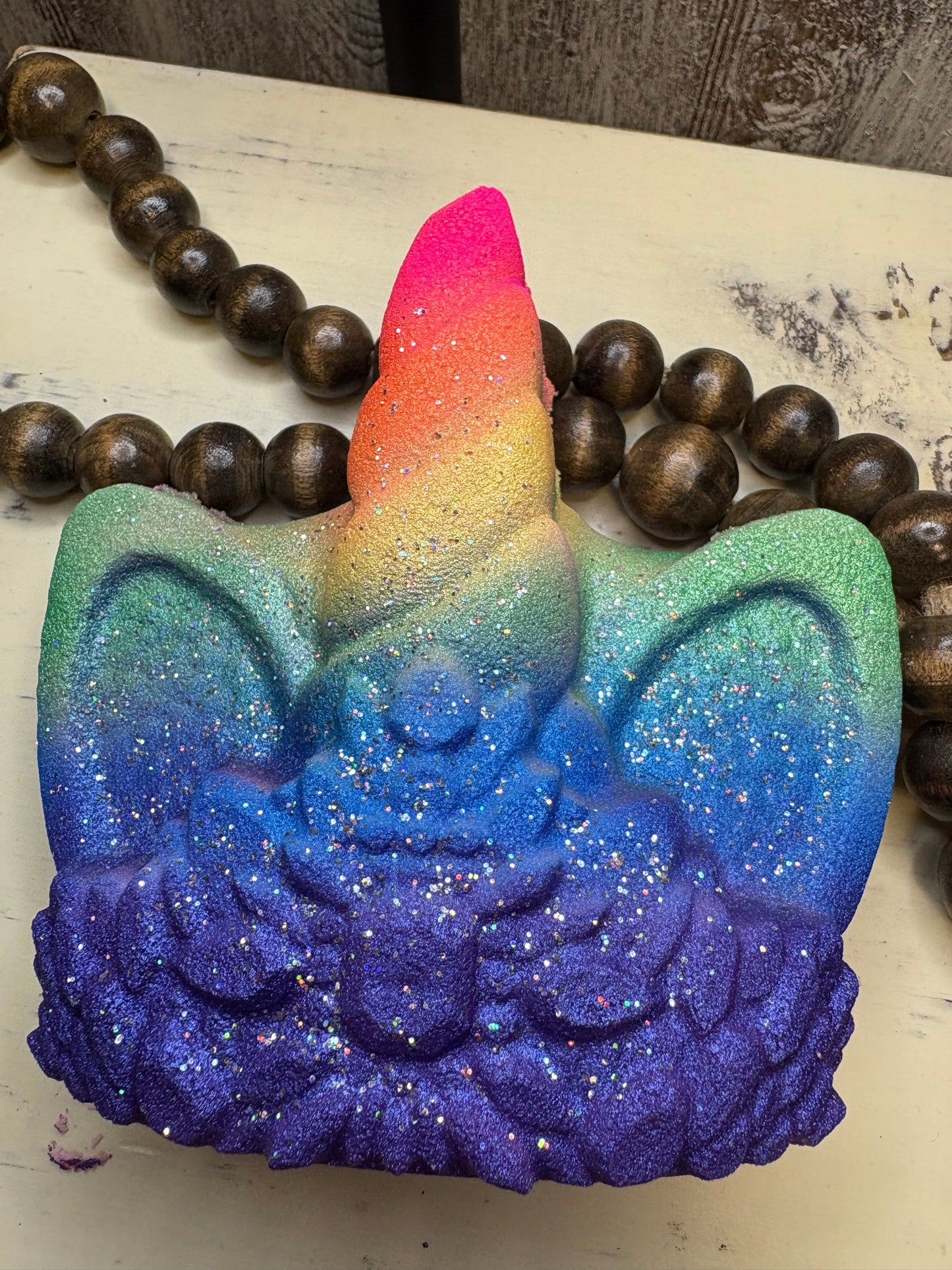 Unicorn Horn Bath Bomb(mermaid toy inside)