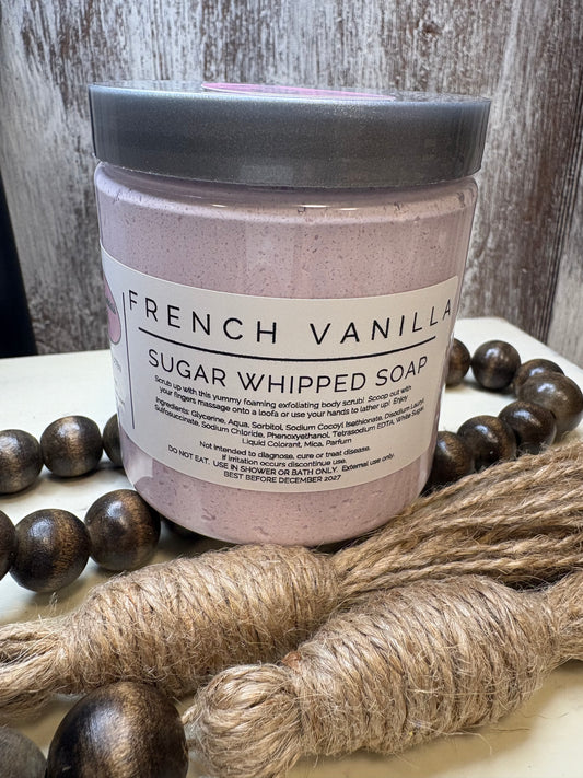French Vanilla Sugar Whipped Soap Scrub