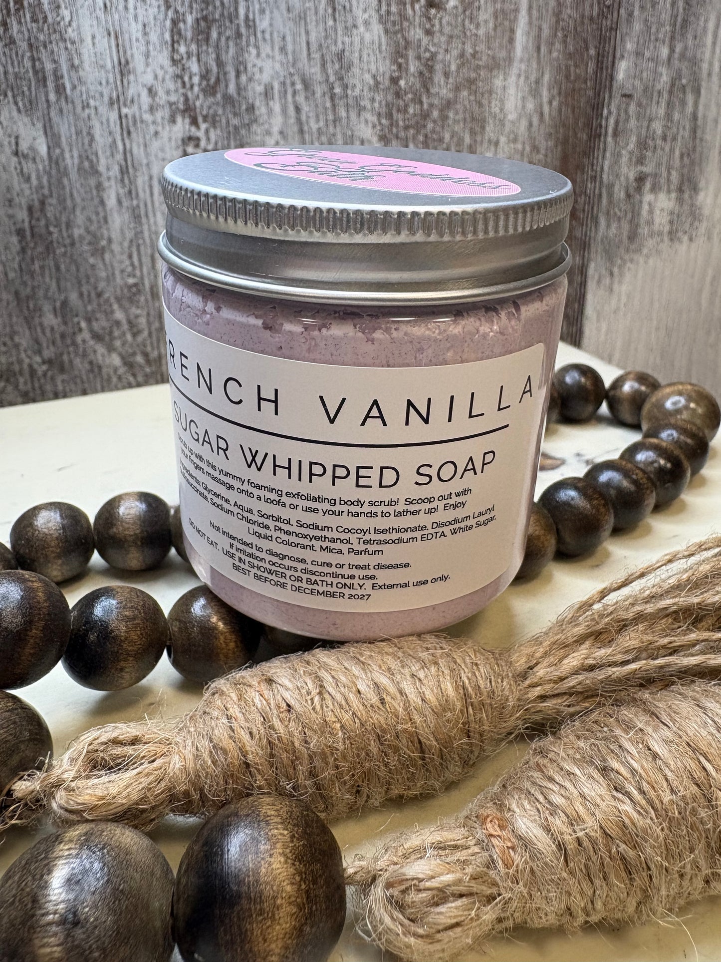 French Vanilla Sugar Whipped Soap Scrub