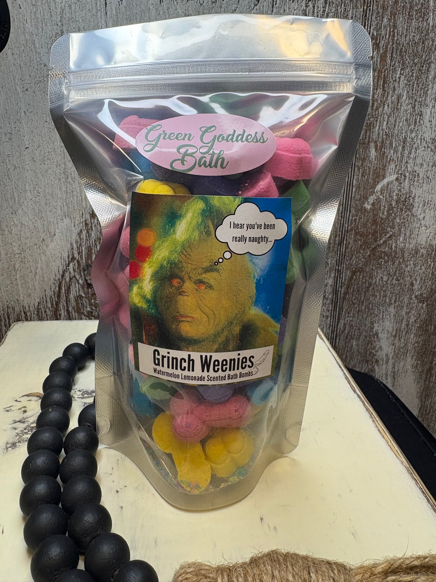 Grinch Weenie Bath Bombs