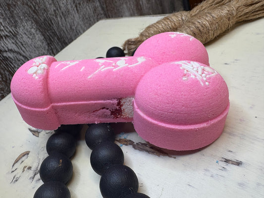 Pink Party Pecker Bath Bomb (Pink Rainbow Inside)