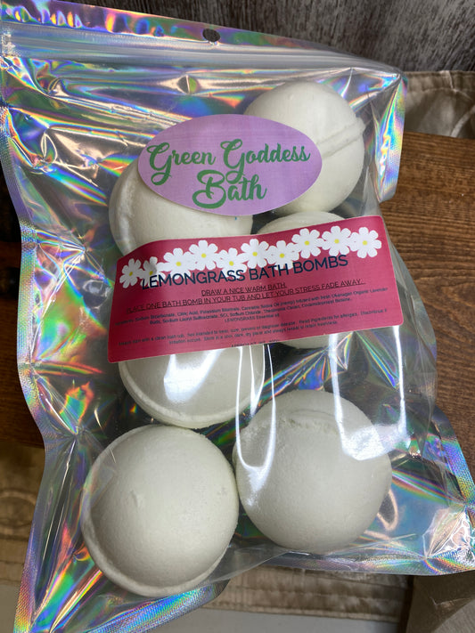 Bag of 6 Lemongrass Bath Bombs (PREORDER)